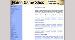 Desktop Screenshot of namegameshop.com